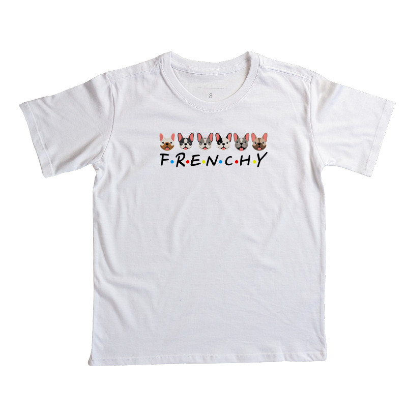 Camiseta Infantil Friends Bulldog Francês Frenchy