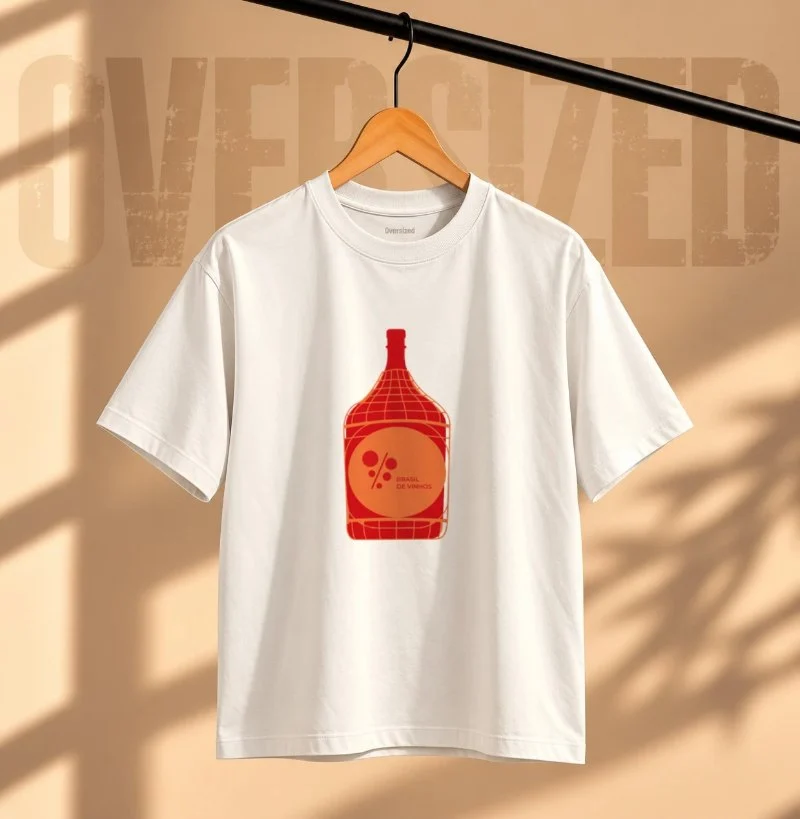 Camiseta Oversized Garrafão de Vinho - BV - Camiseta Oversized