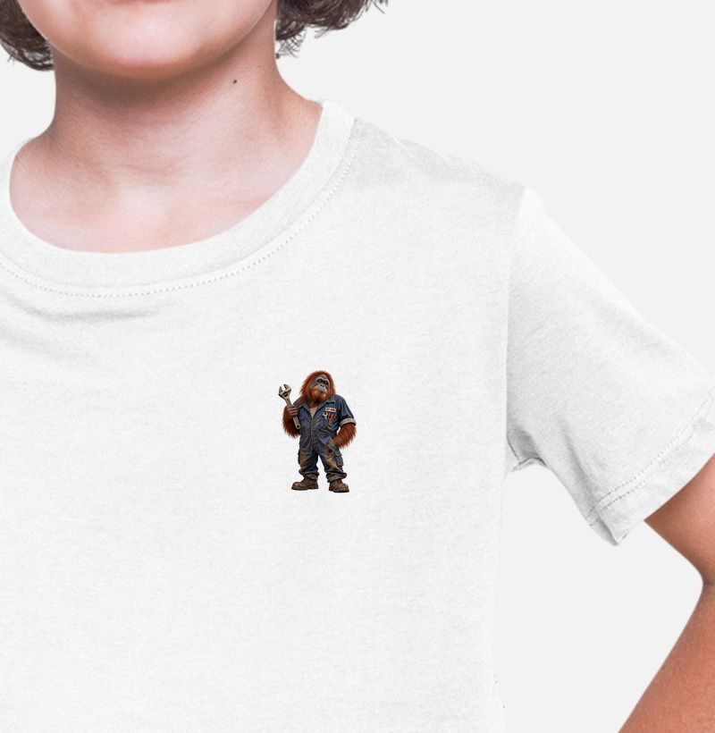 Orangotango Mecânico - Camiseta Infantil