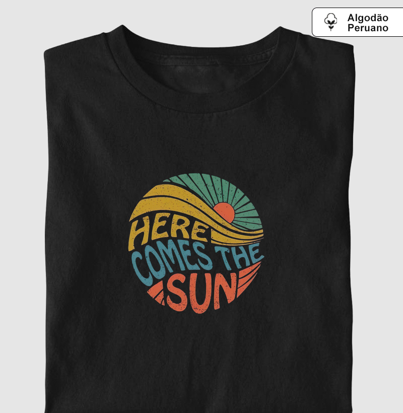 Camiseta Algodão Peruano Beatles Here Comes the Sun