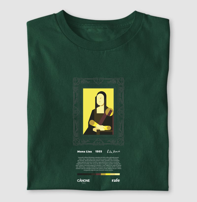 Camiseta Mona Lisa - Leonardo da Vinci - Edição Museu