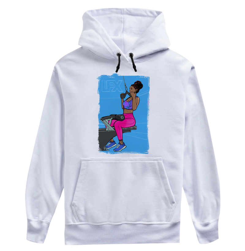 Mulher Preta fazendo Puxada Alta Aberta V02