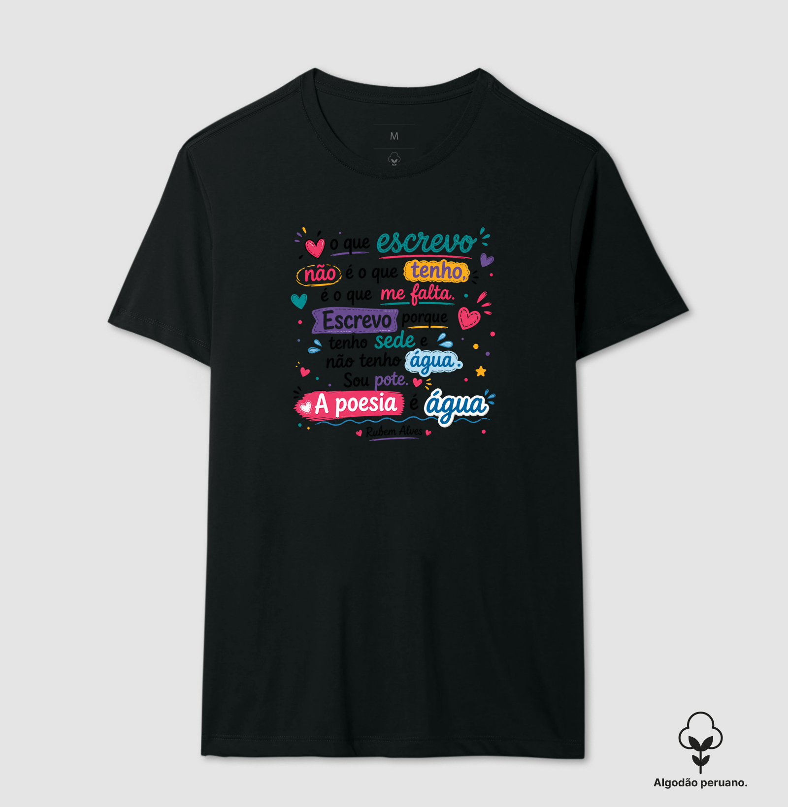 Camiseta Rubem Alves- Poesia