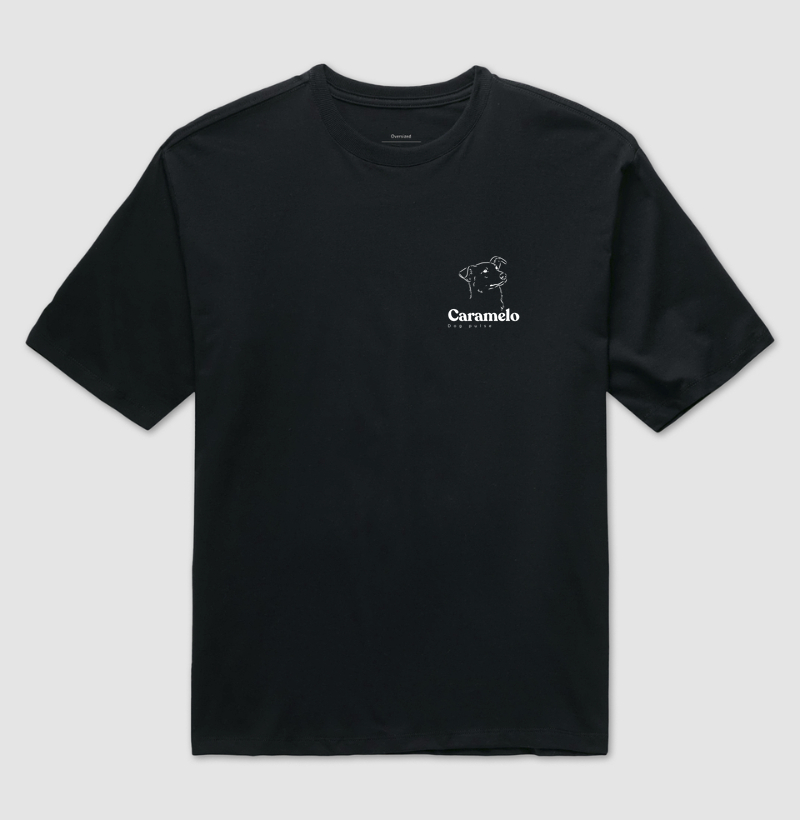 Camiseta Oversized Dog Pulse - Caramelo Busto