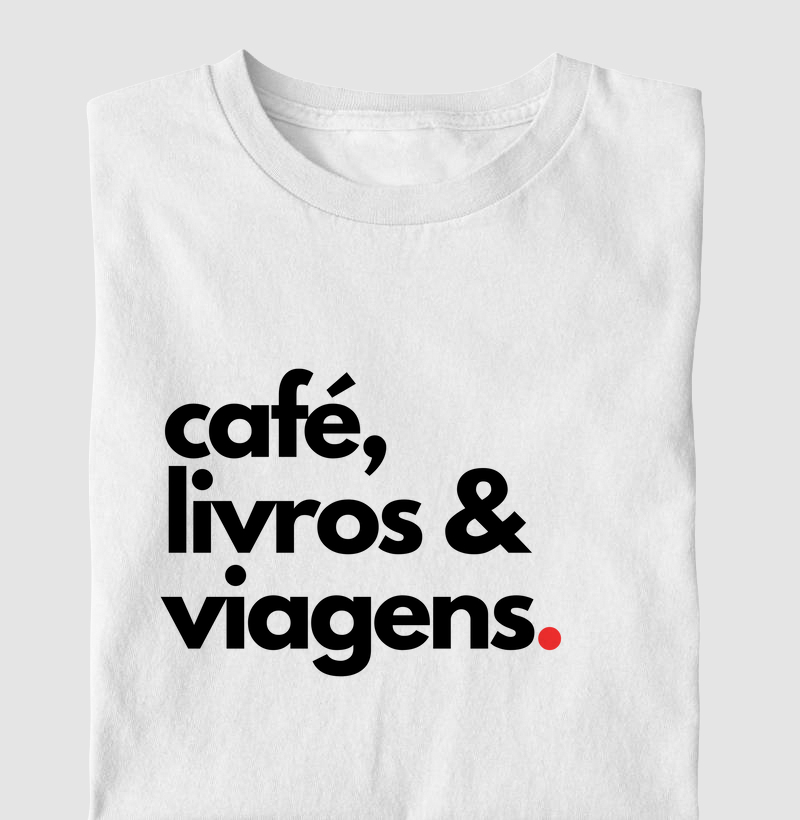 Café, livros e viagens