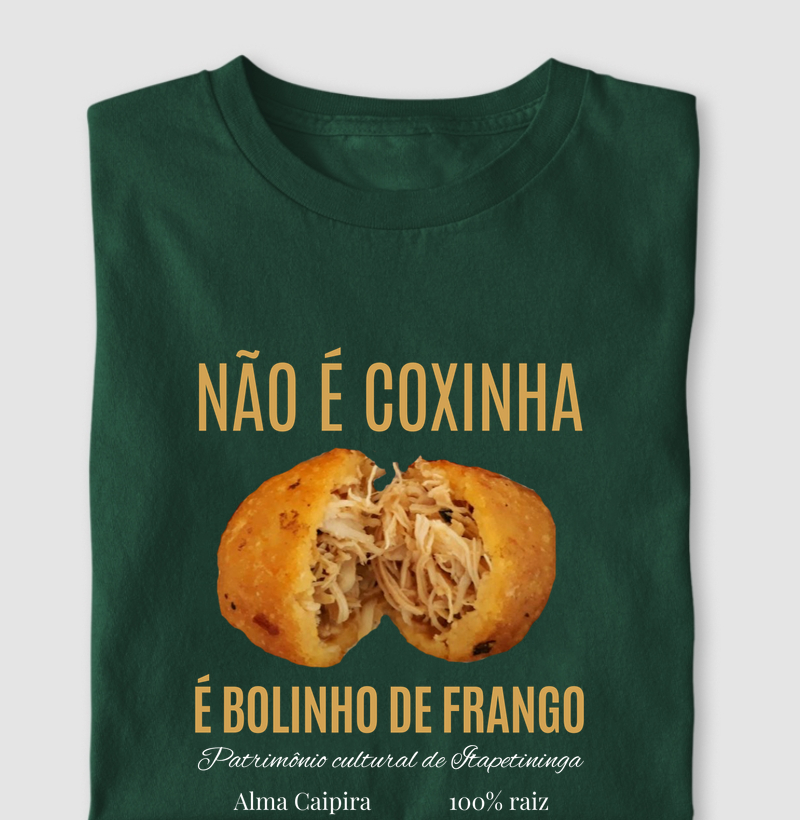 Não é coxinha, é bolinho de frango
