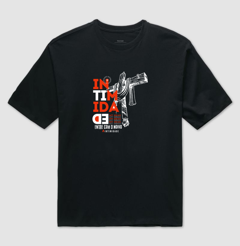 Camiseta Identidade com Cristo - Oversized Preta | Milagree