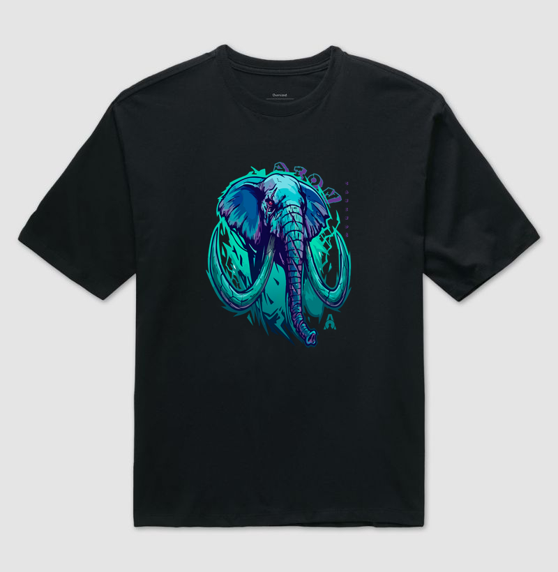 Camiseta Oversized Elefante | Origem Eterna — Aion Abstract