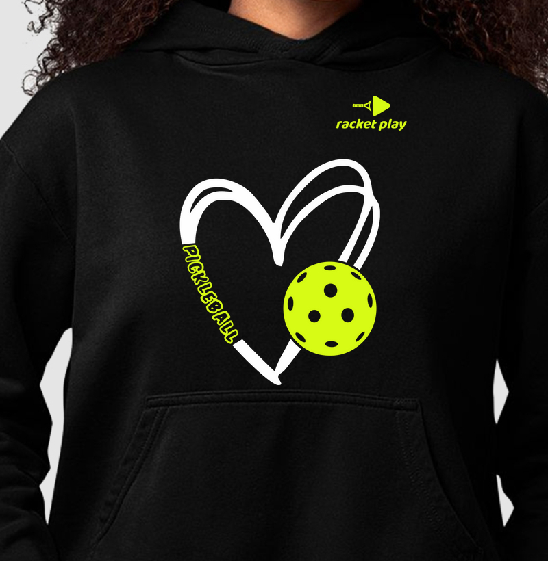 Moletom Capuz Pickleball - Coração
