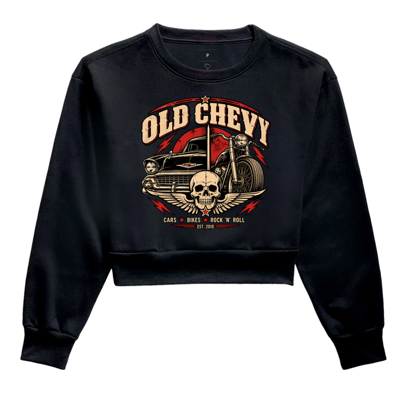 Winged Outlaw | Road Rebels - Old Chevy - Cropped Moletom
