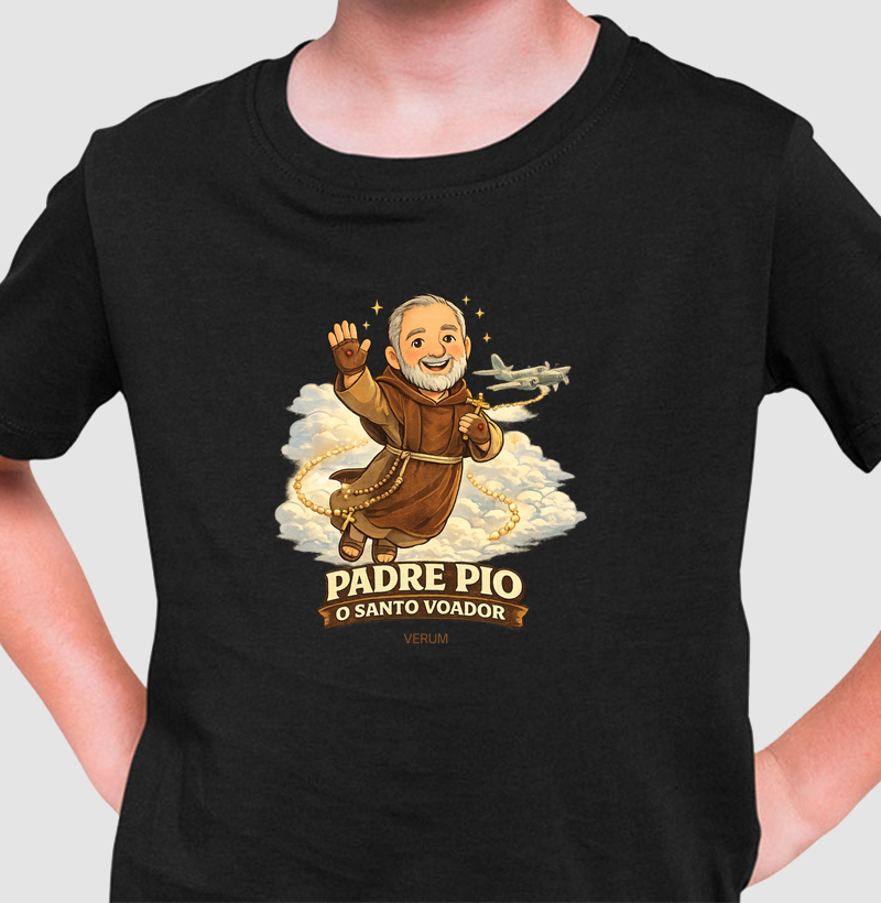 Camiseta Infantil Padre Pio