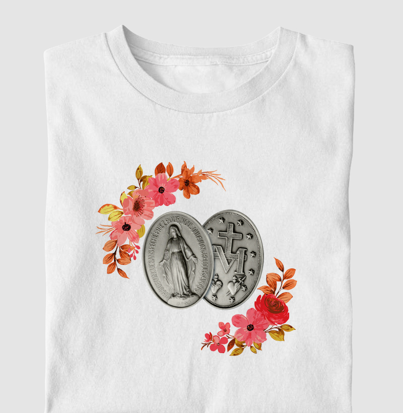 Medalha Milagrosa Floral
