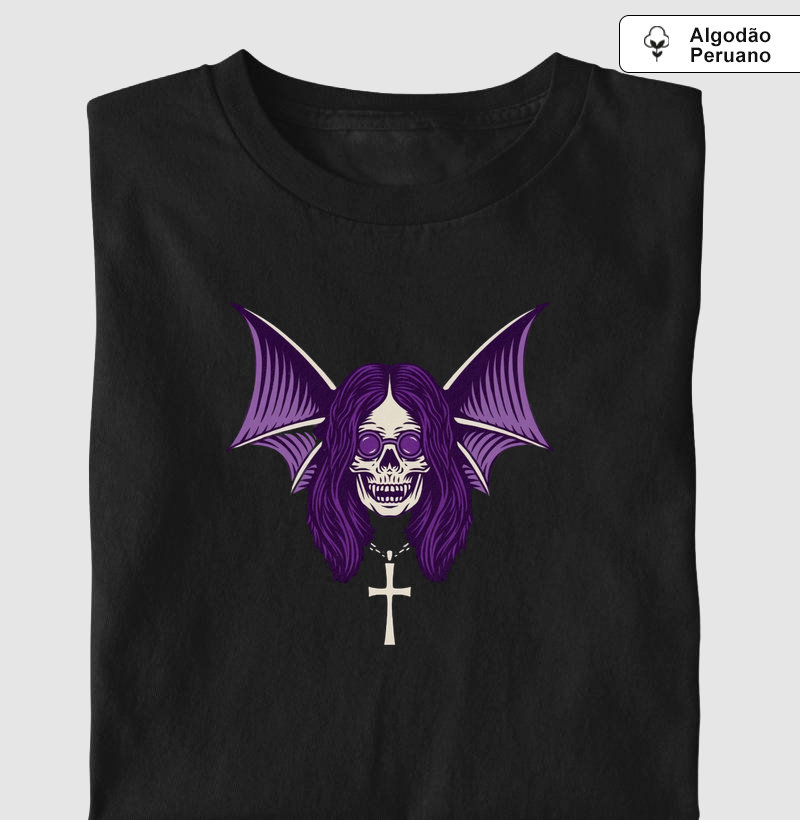 Camiseta Algodão Peruano - Ozzy Morcego