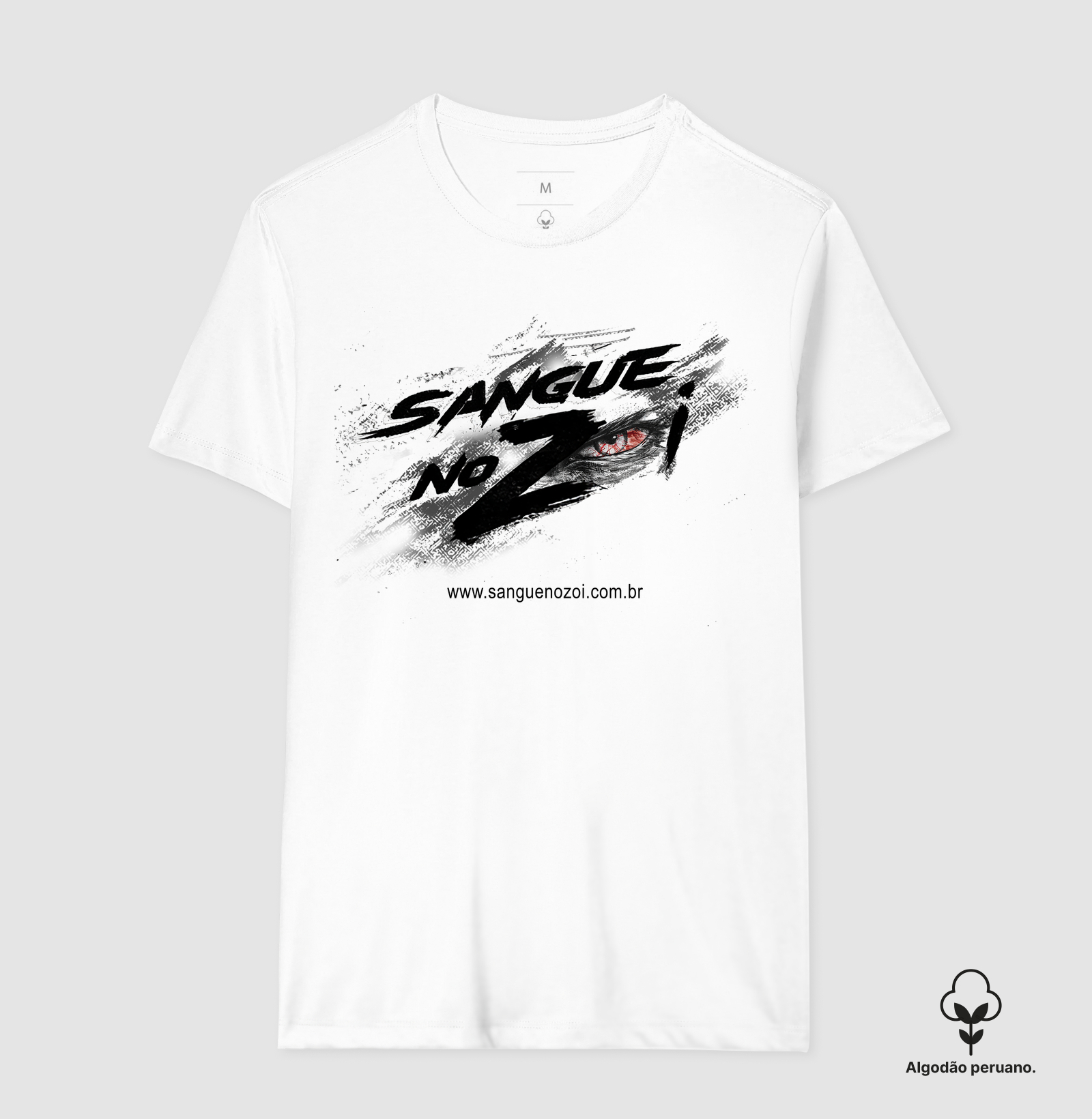 Sanguenozói 1 com www - Camiseta Algodão Peruano