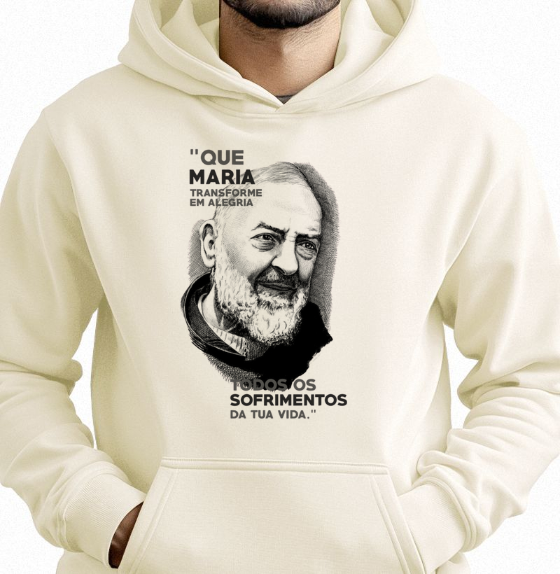 Hoodie Moletom São Pio frase