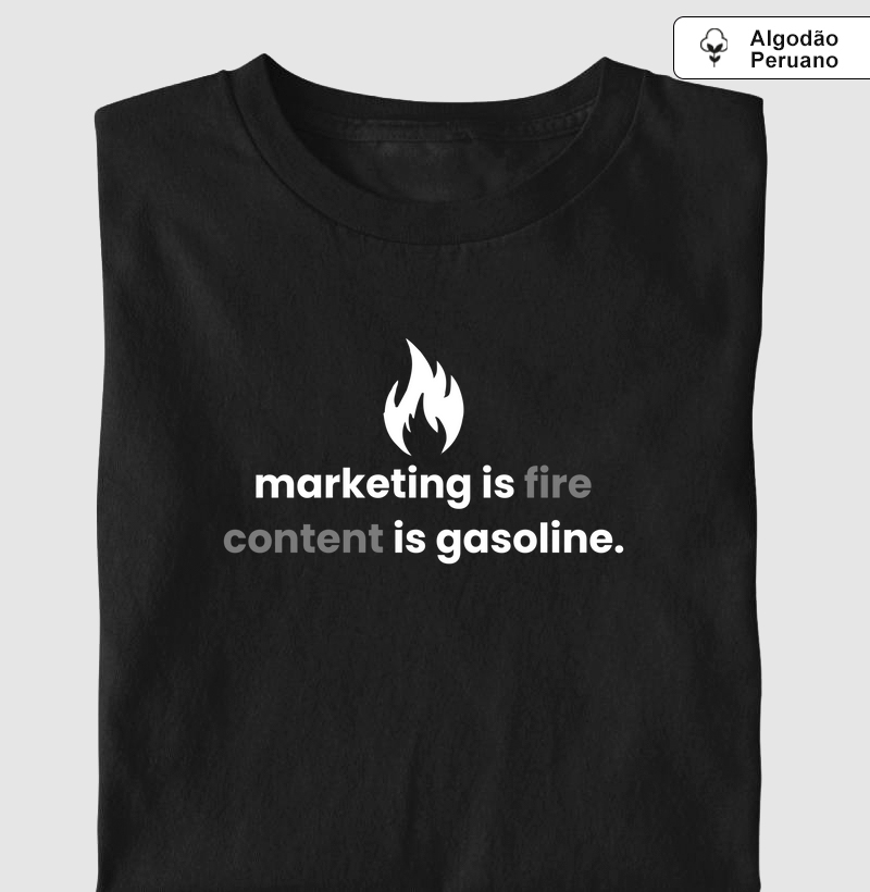 Marketing is fire, content is gasoline - Supreme