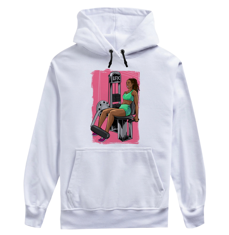 Mulher Preta fazendo Cadeira Extensora V04