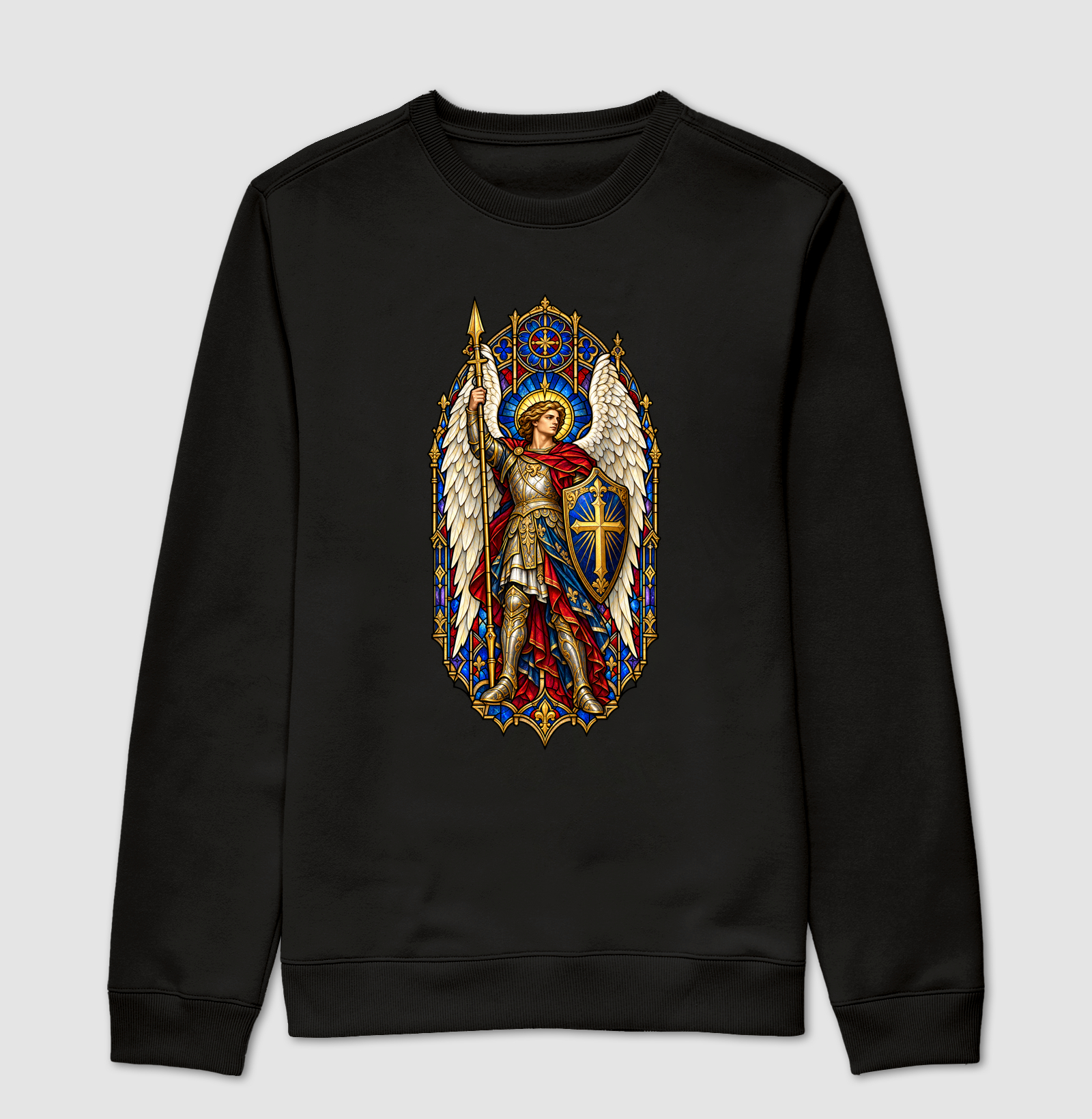 São Miguel Arcanjo - Vitral - Suéter Moletom
