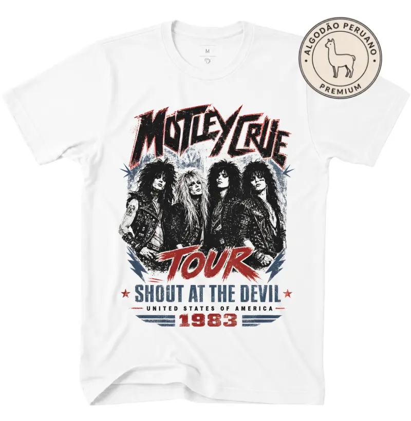 Camiseta Algodão Peruano Shout at the Devil Tour