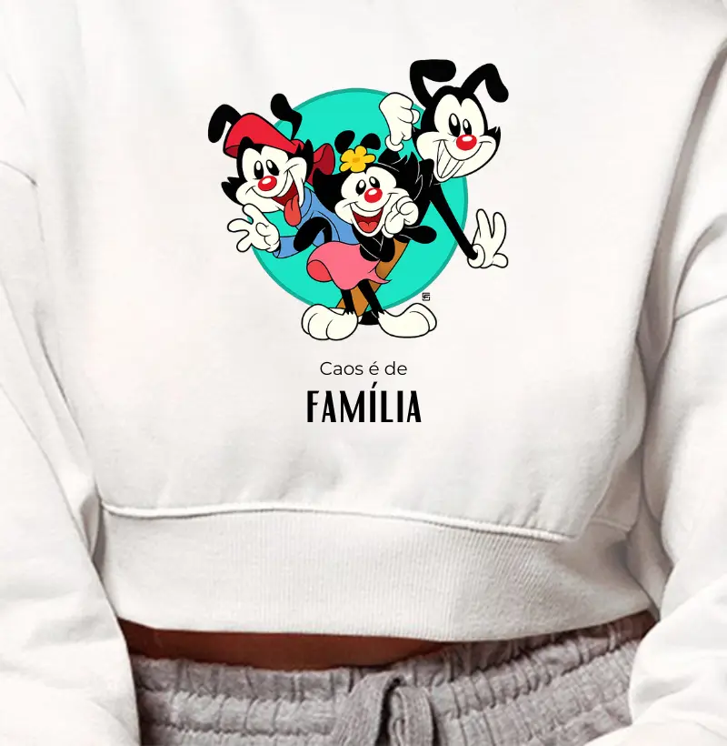 Cropped Moletom Caos é de família