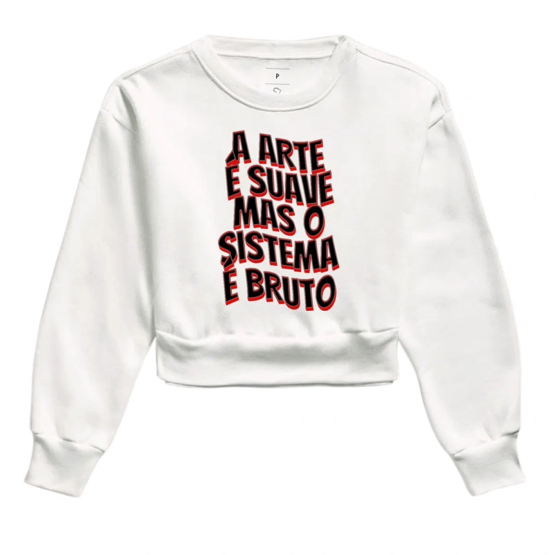 Moletom Cropped Sistema Bruto