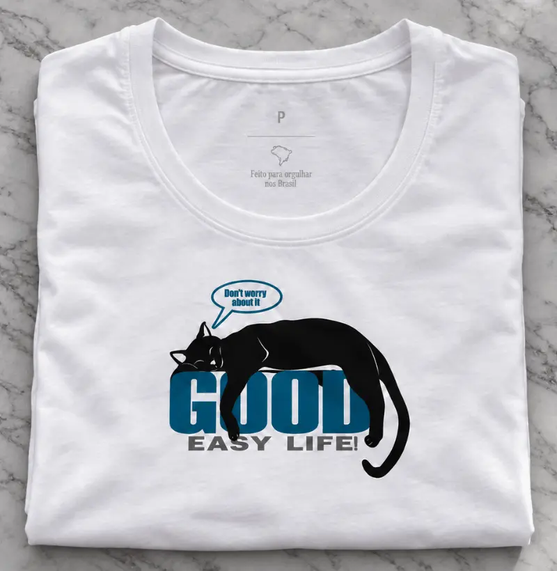Gato Vida Fácil - Camiseta