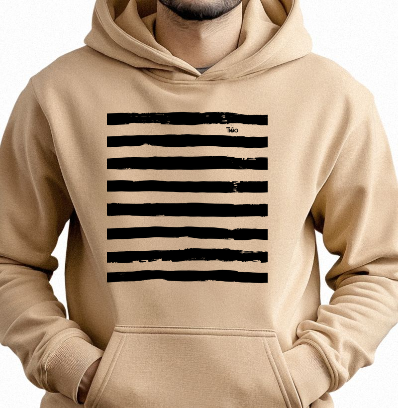 Hoodie Moletom Listras Alvinegras