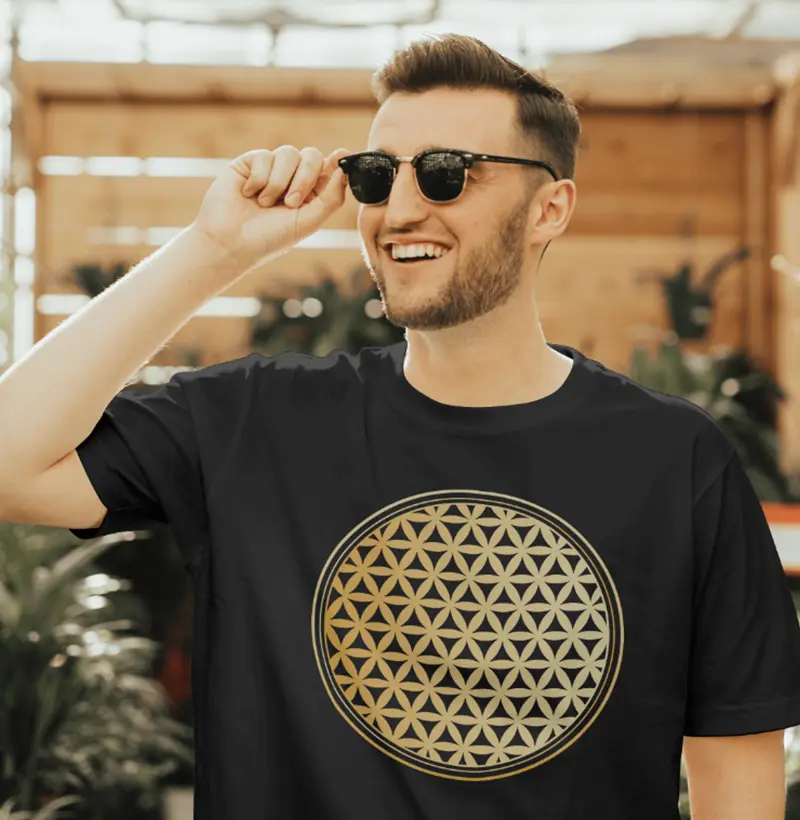 "Flor da Vida" Dourada 