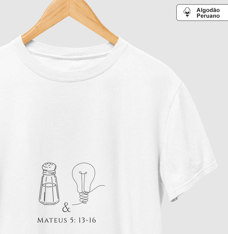 Camiseta Versículo em Traço - Mateus 5:13-16