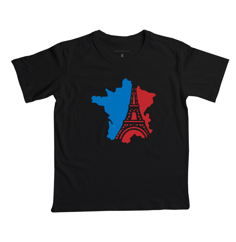 Camiseta Viagem - Mapa Torre Eiffel