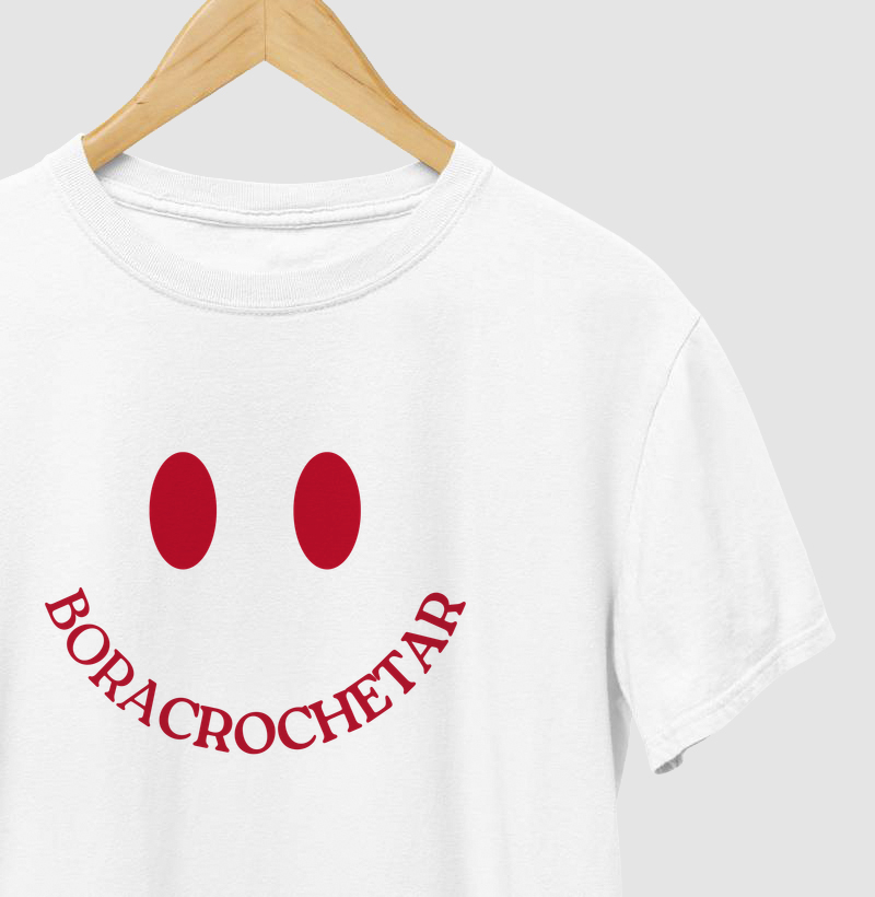 Camiseta Bora Crochetar Smile