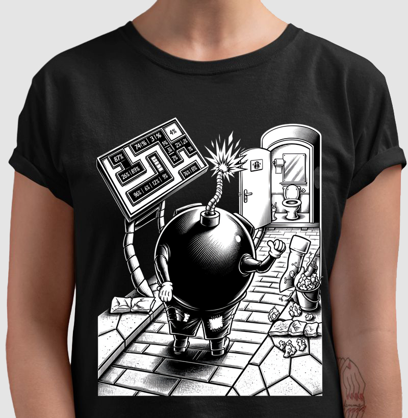 Camiseta Bomber Preto e Branco