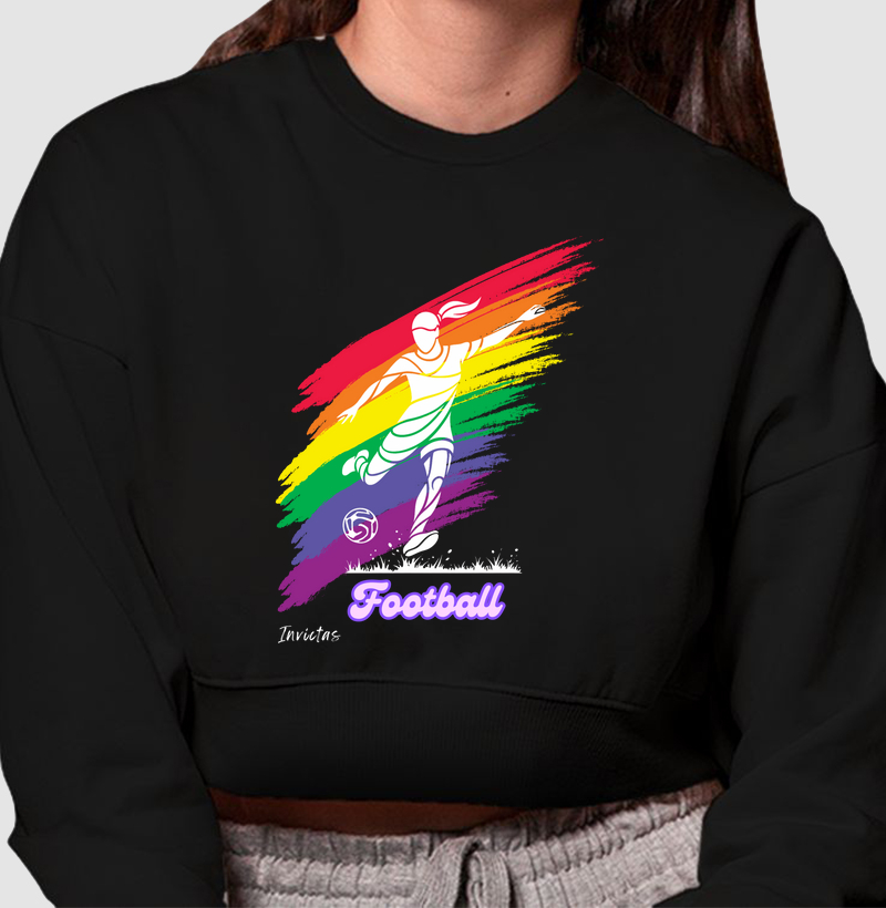 Cropped Moletom - Mais cores em campo.