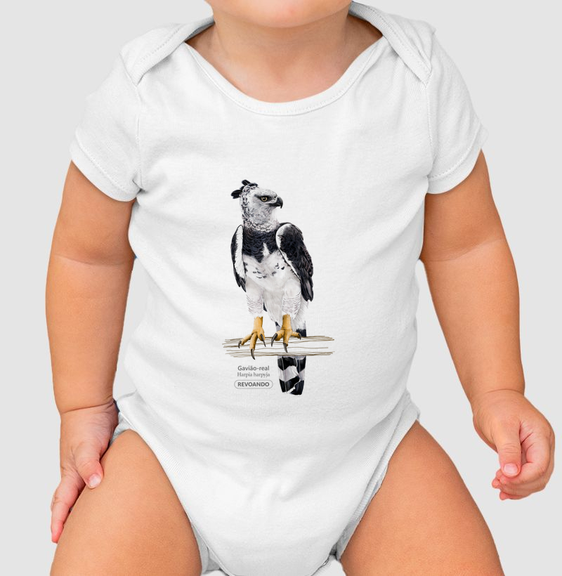 Aves do Brasil - Gavião-real - Harpia - Body Infantil