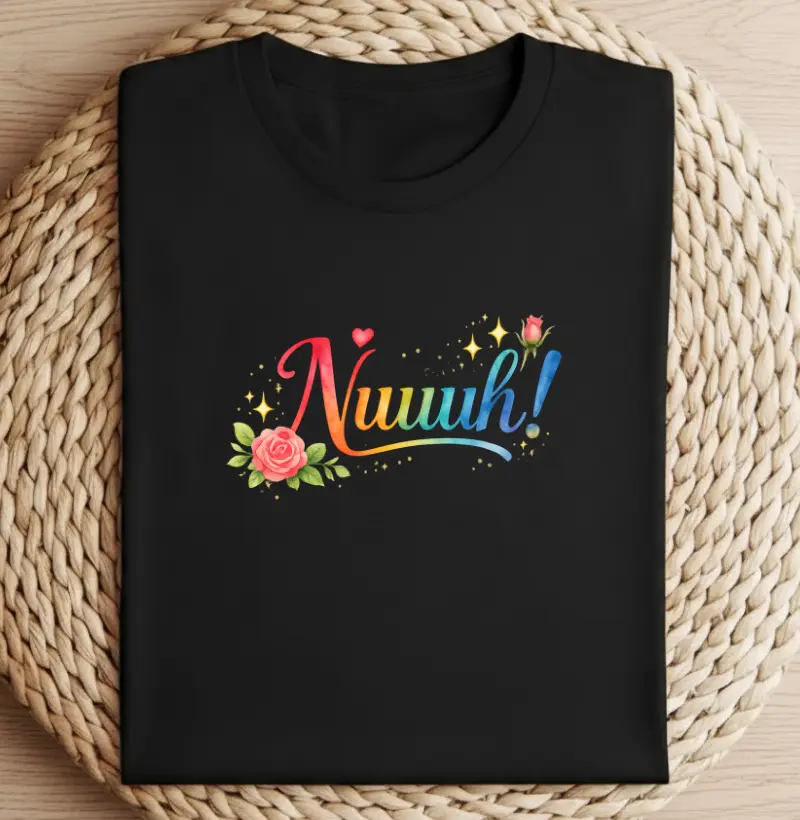 Núúúh Colorida Feminina - Algodão Peruano - Camiseta Algodão Peruano