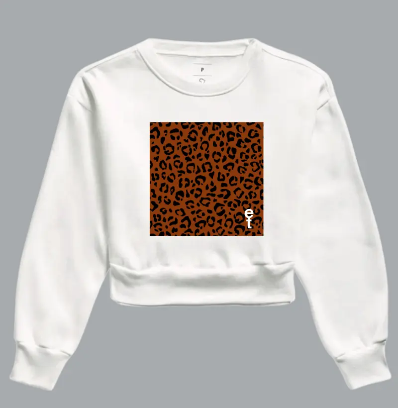 Moletom Cropped de Onça Clássico