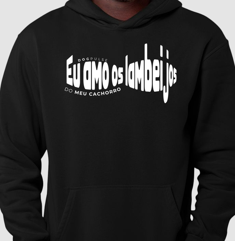 Hoodie Moletom Eu Amo os Lambeijos do Meu Cachorro Dog Pulse