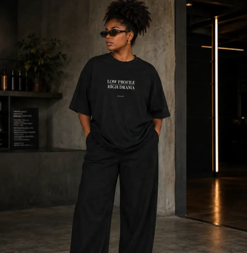 Camiseta Oversized Low Profile High Drama Premium Streetwear
