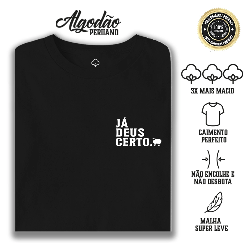 Já Deus Certo - Algodão Peruano