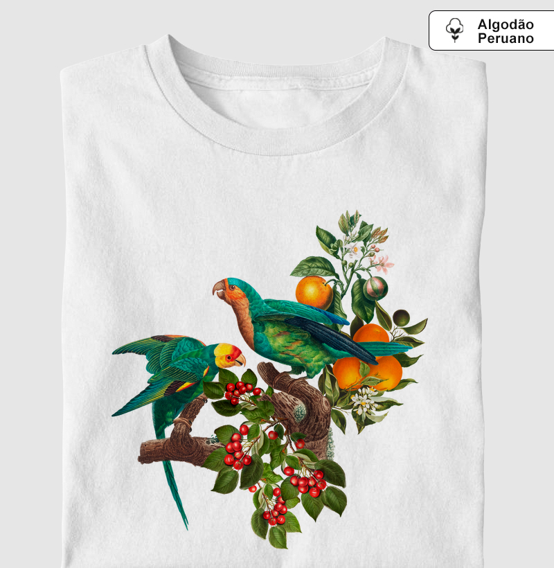 Colagens - Psitas, Flores e Frutas Algodão Peruano