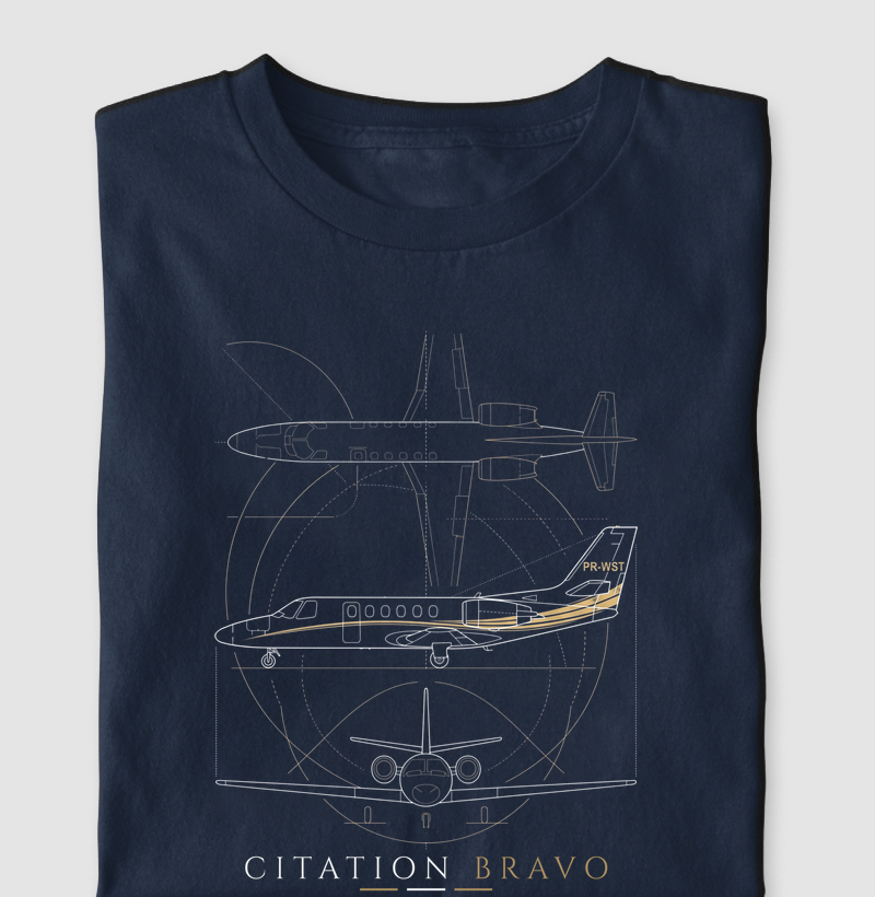 Cessna Citation Bravo C550B | Blueprint - Camiseta