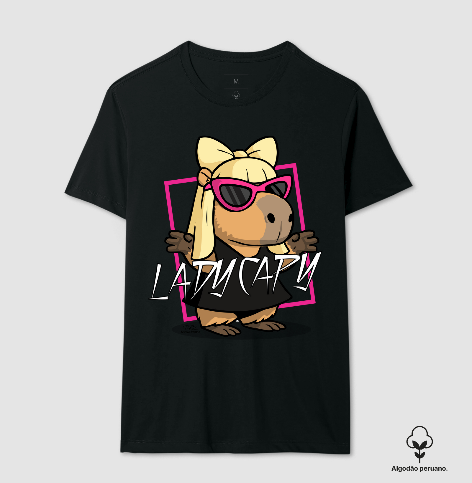 Camiseta Capivara Lady Capy - Camiseta Algodão Peruano
