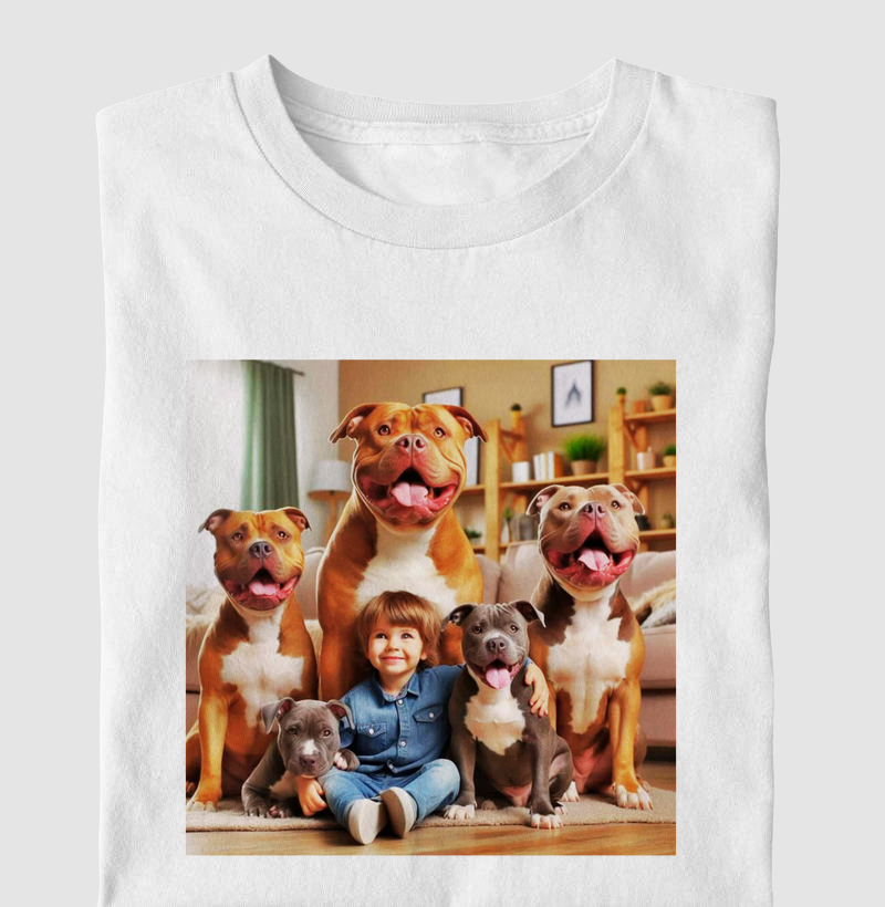 Pitbulls com criança