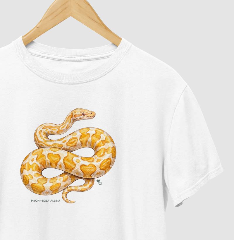 Répteis - Píton-bola albina - Camiseta