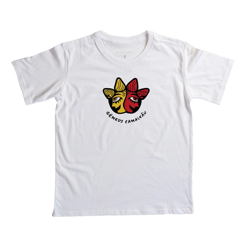 Camiseta Infantil Camaleão Signos - Gêmeos