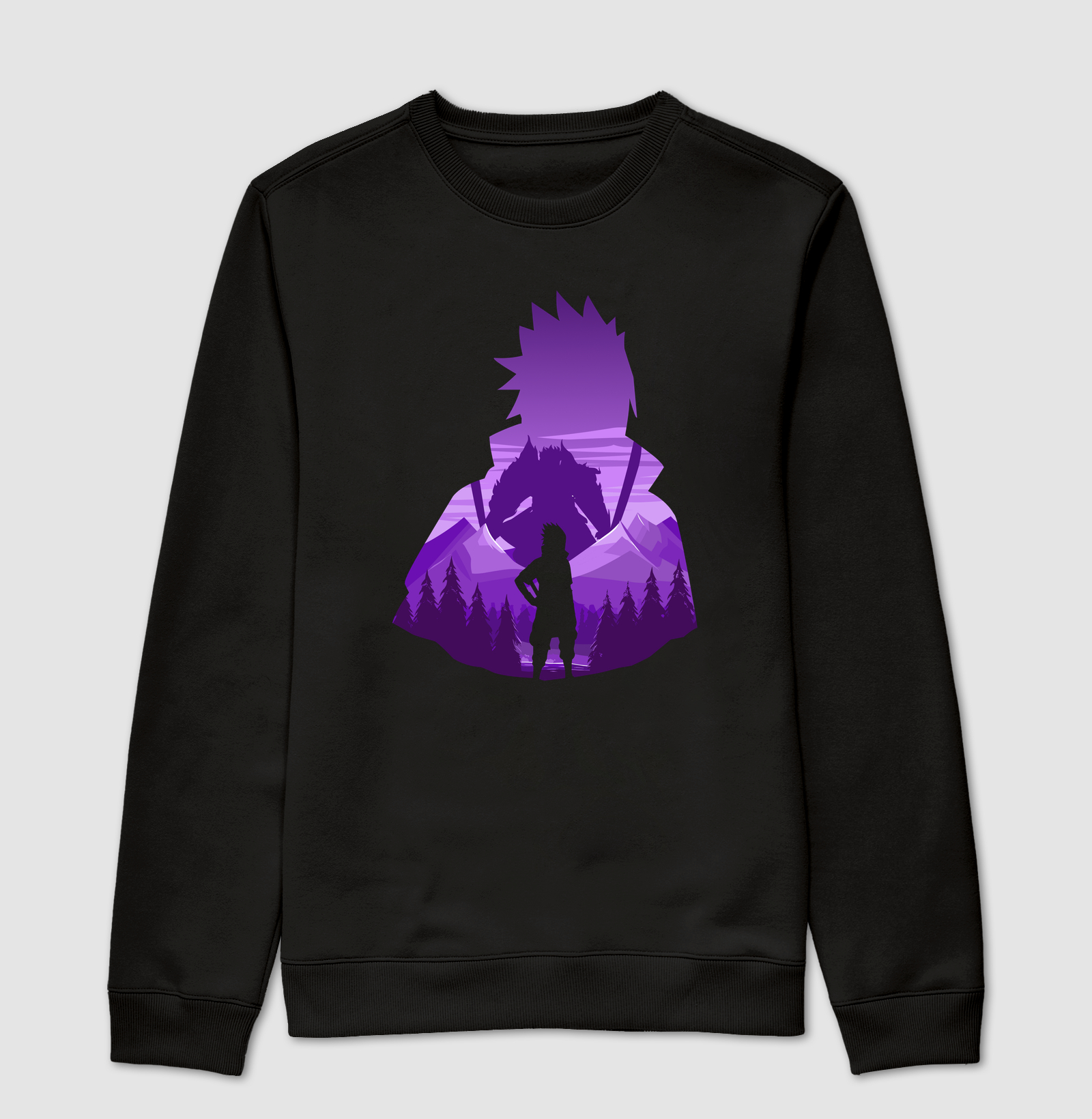 Sasuke & Susanoo Roxo - Suéter Moletom