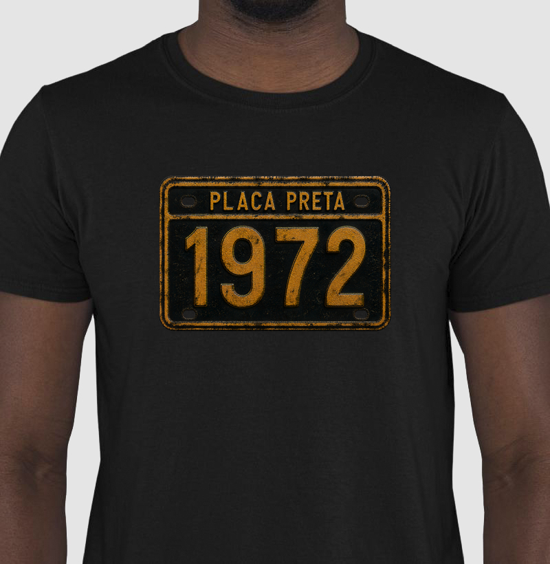 Camiseta Placa Preta 1972