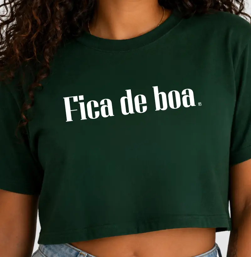 Cropped Fica de Boa Minimalista