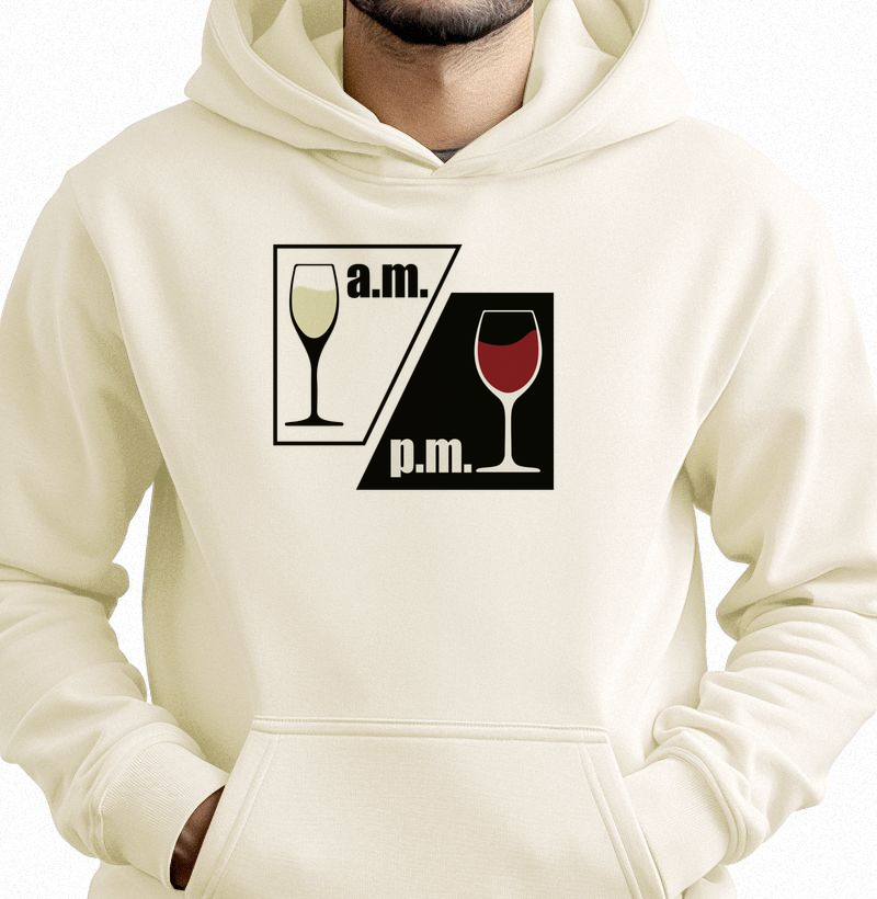 A.M./P.M. Espumante e Vinho - Hoodie Moletom