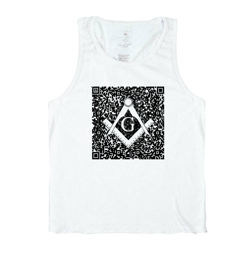 Camiseta Regata QR Bode 1 - Mr. GADU - Branca